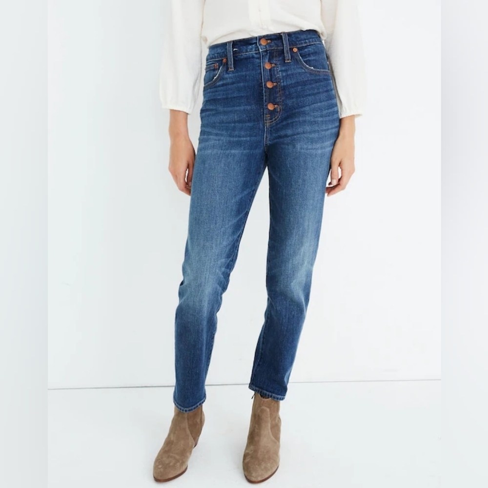 Madewell The Perfect Vintage Crop Jean Barnsdale Wash Button Fly Women's 31